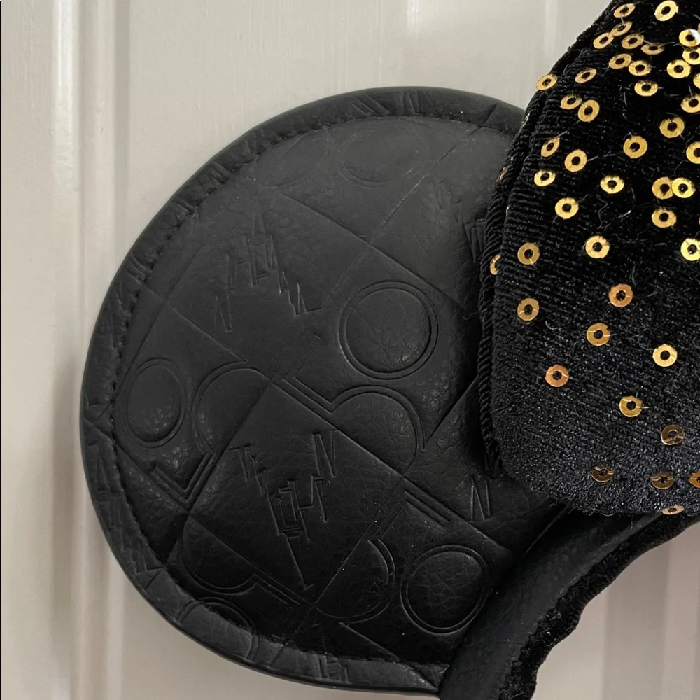 Walt Disney World 50th Black and Gold Sequin Mouse Ears Headband